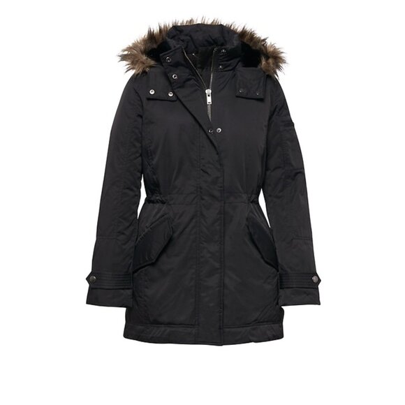 Banana Republic Down Water-Resistant Faux Fur Trim Parka - Picture 1 of 16